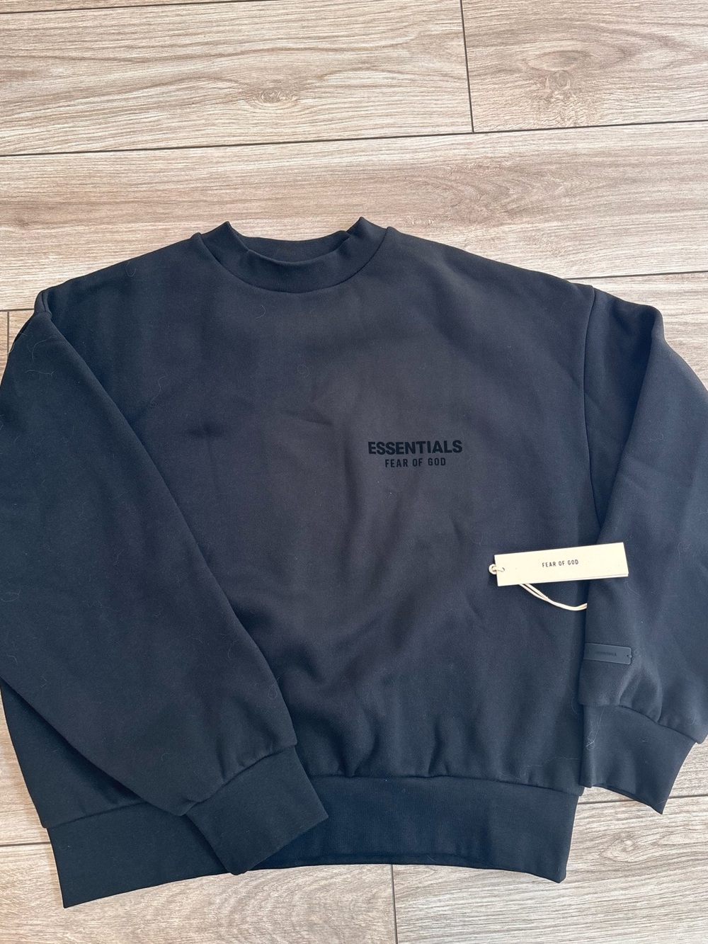 Fear of God Essentials Black Crewneck Sweatshirt